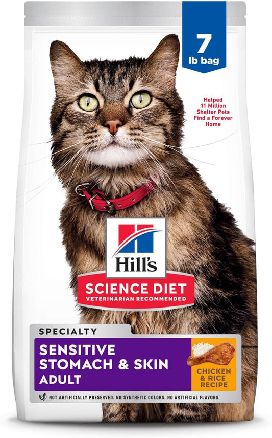 Sensitive Stomach Cat Kibble Hills Science Diet