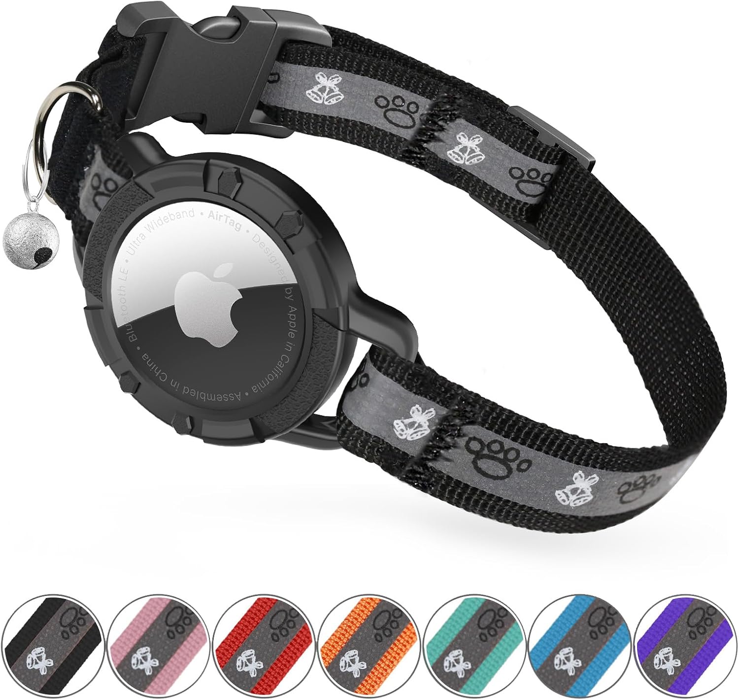 Reflective Cat Air Tag Holder Collar