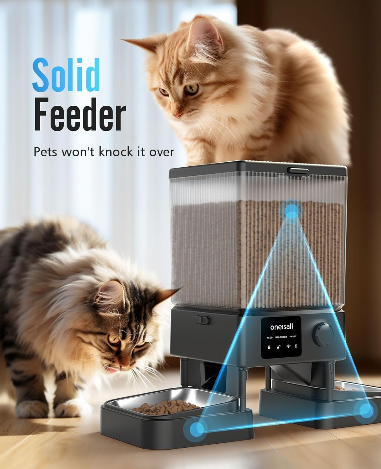Smart Double Pet Feeder with WiFi Control