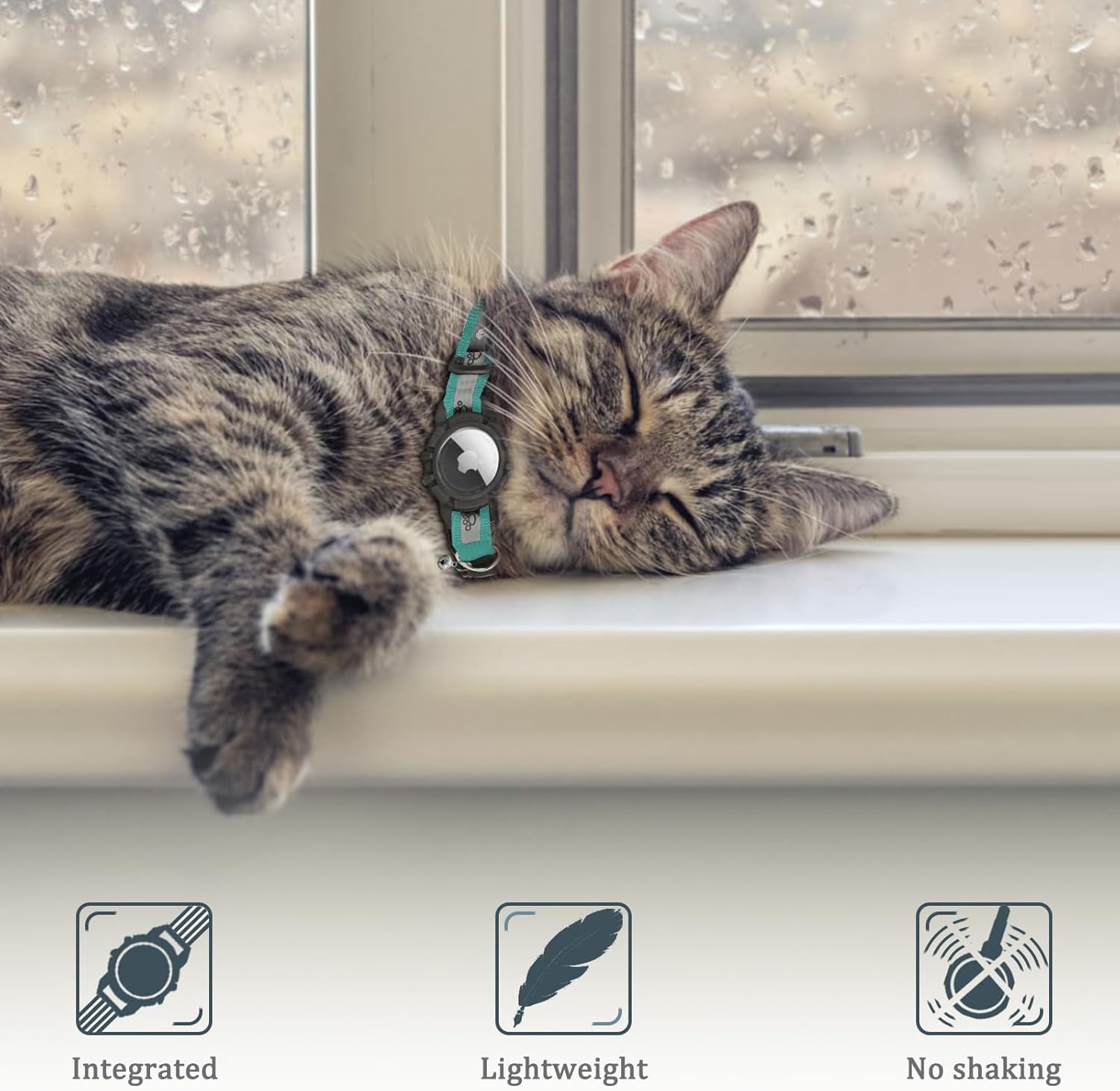 Reflective Cat Air Tag Holder Collar