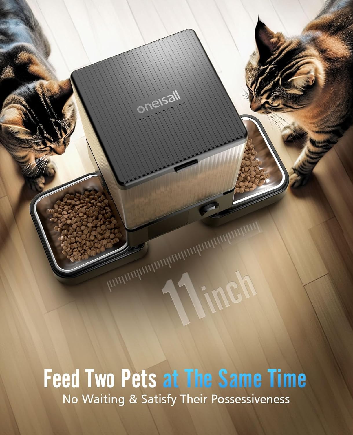 Smart Double Pet Feeder with WiFi Control