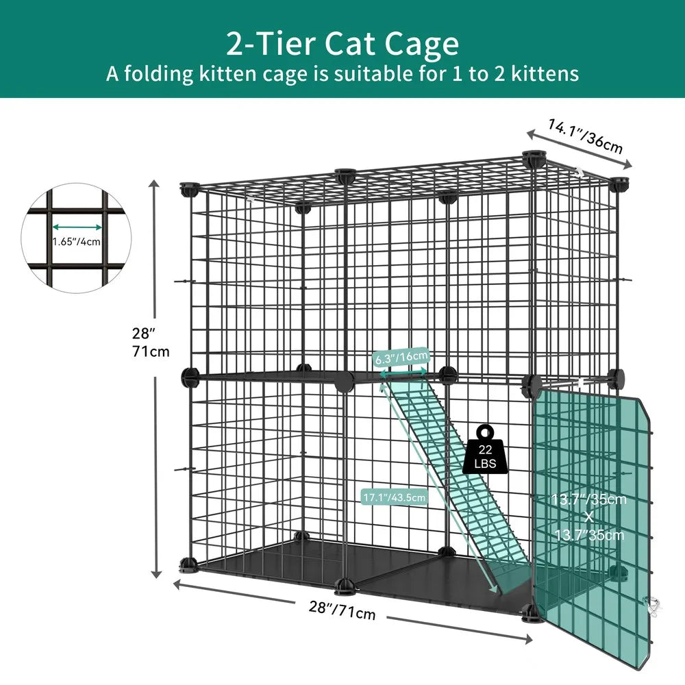 Double Tier Cat Portable Adventure Playpen