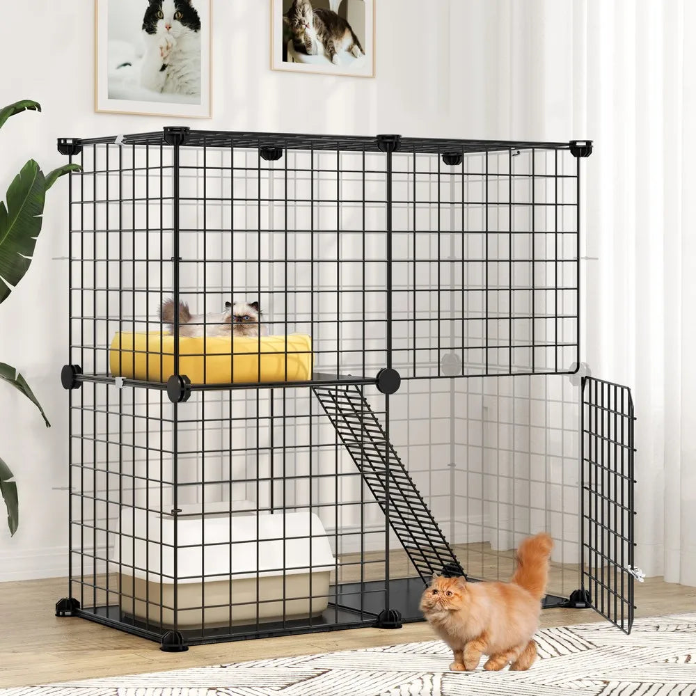 Double Tier Cat Portable Adventure Playpen