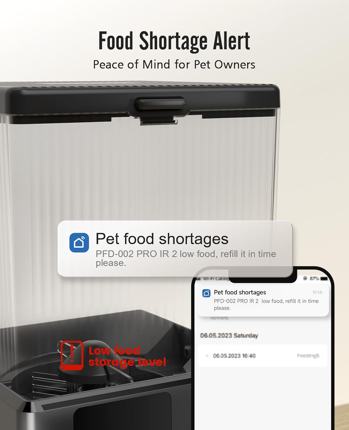 Smart Double Pet Feeder with WiFi Control