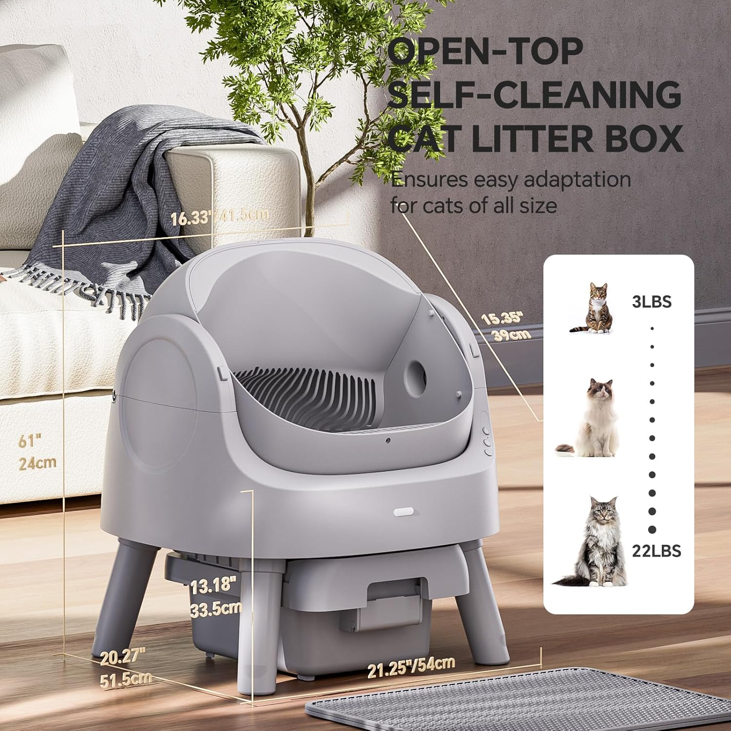 Happi Scooper Self-Cleaning Litter Box